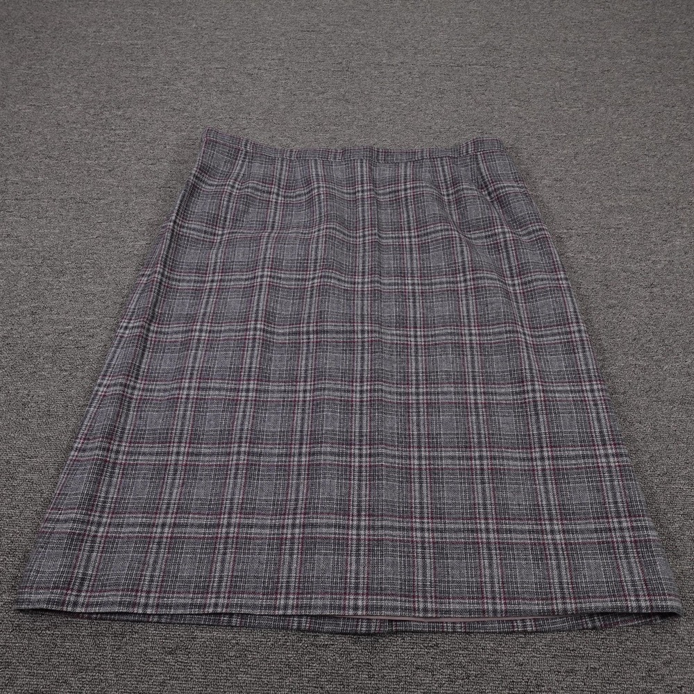 Vintage Pendleton Skirt Womens 38 Gray Plaid Wool A‎ Line Knee Length USA 70s